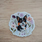 Floral Corgi Sticker
