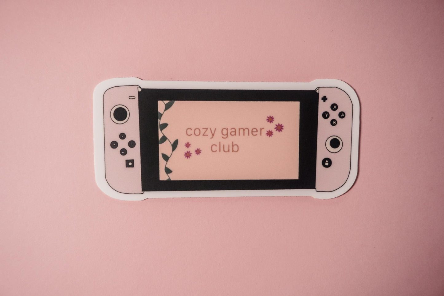 Cozy Gamer Club Sticker – Cute Nintendo Switch Aesthetic"