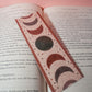 Celestial Moon Phase Bookmark | Witchy Bookmark | Starry Galaxy Bookmark | Lunar Phases Book Lover Gift | Astrology Stationery